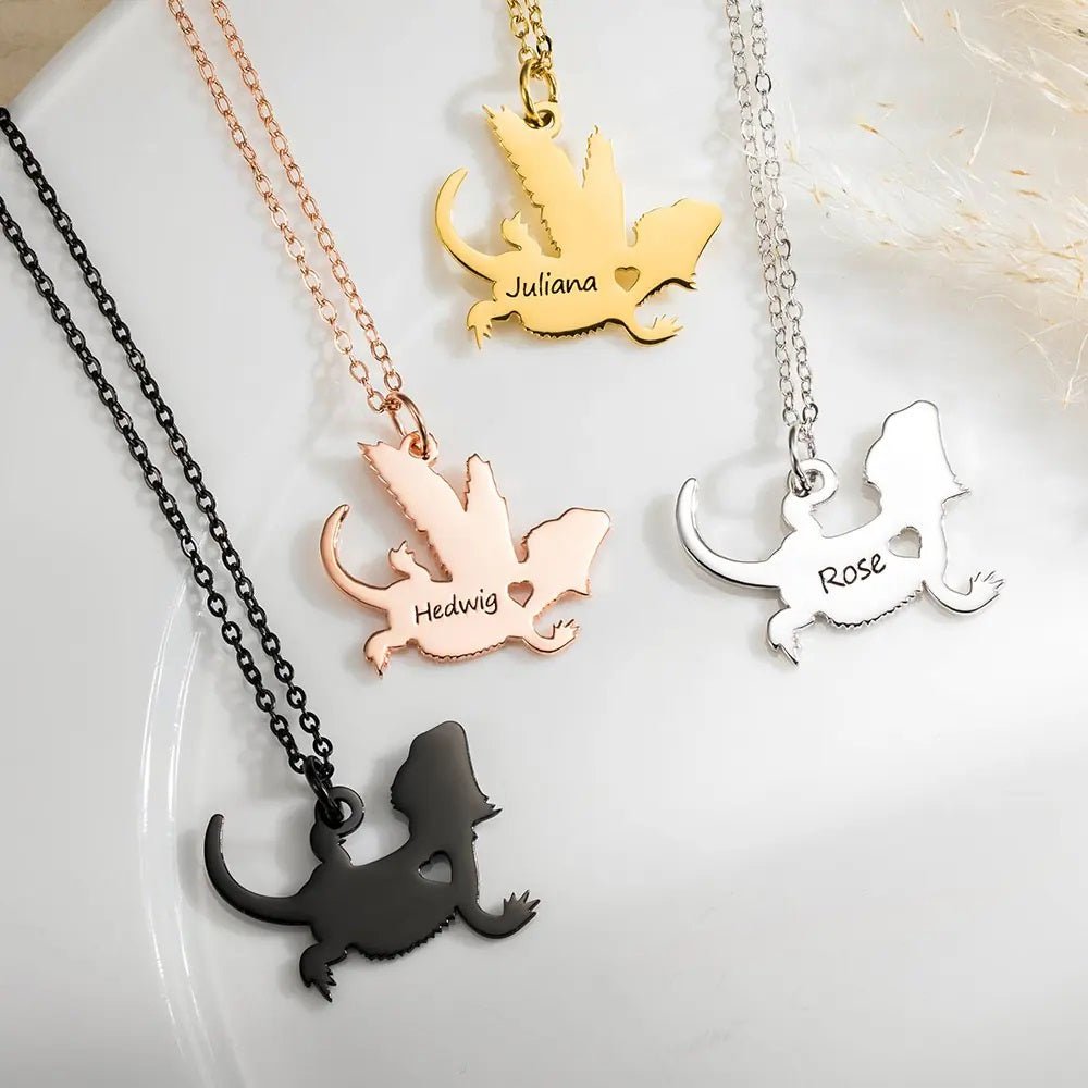 Personalised Lizard Necklace - United Bracelets