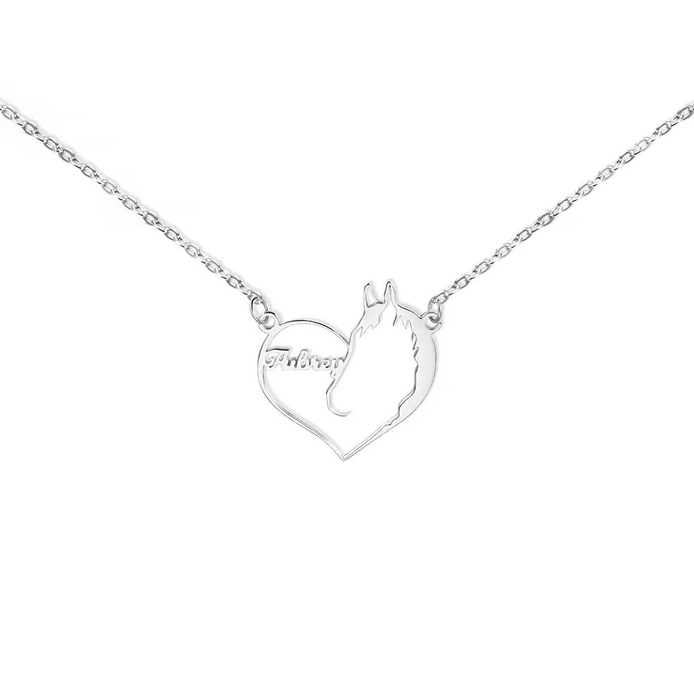 Personalised Loved Horse Necklace - United Bracelets