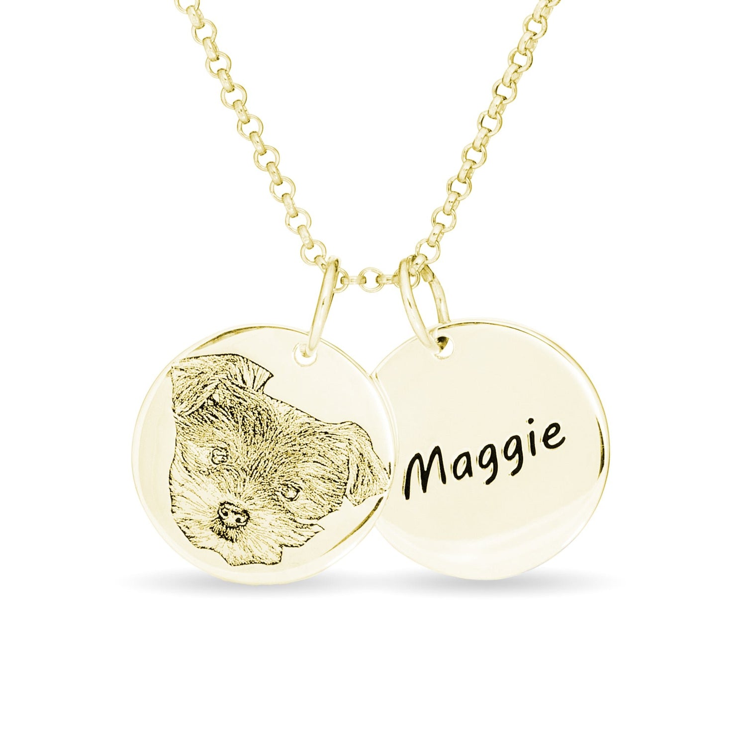 Personalised Pet Double Disc Necklace - United Bracelets