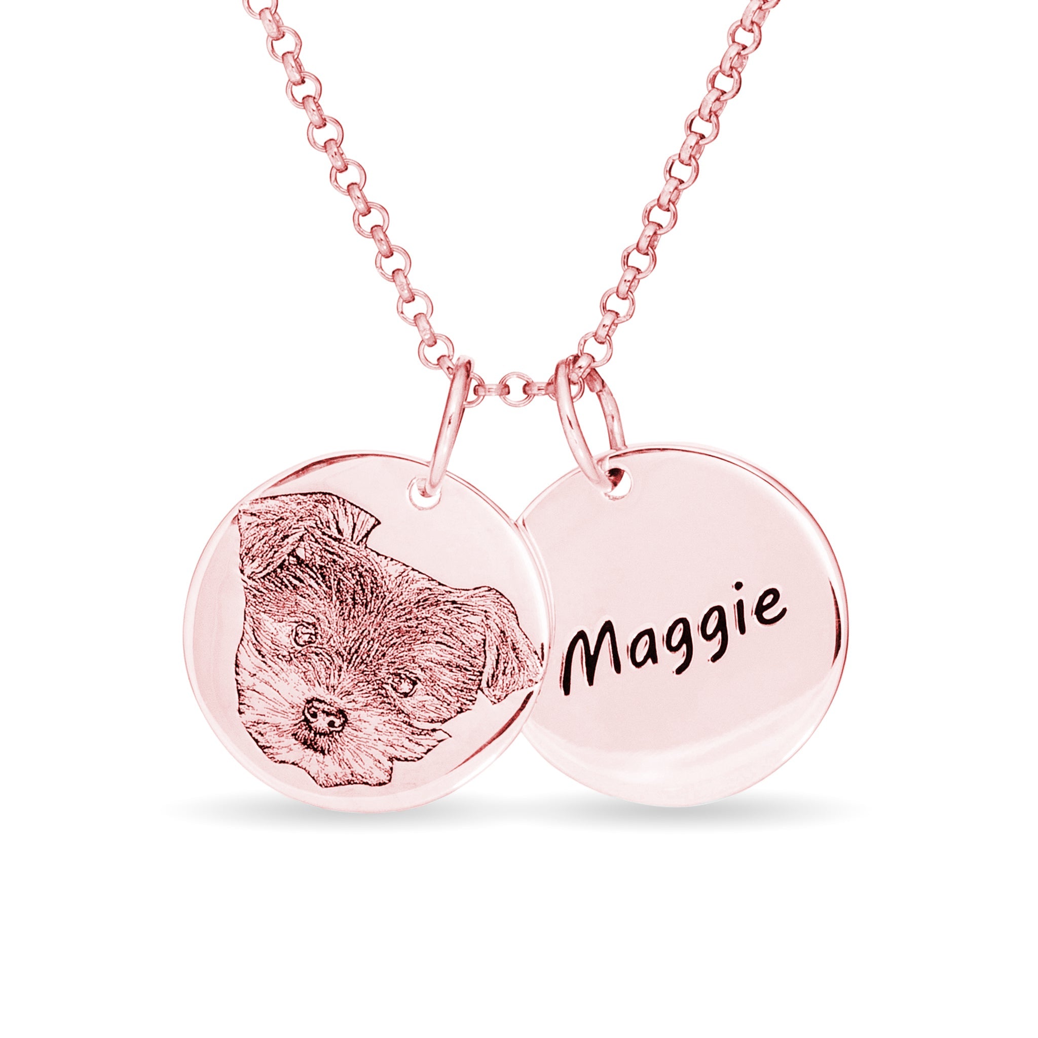 Personalised Pet Double Disc Necklace - United Bracelets