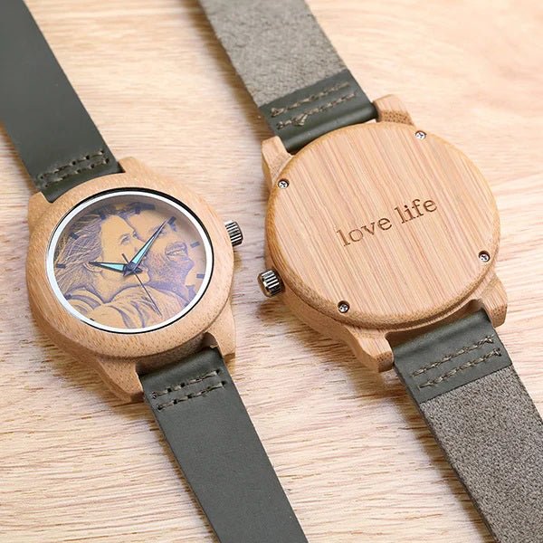 Photo Engraved Bamboo Watch - United Bracelets