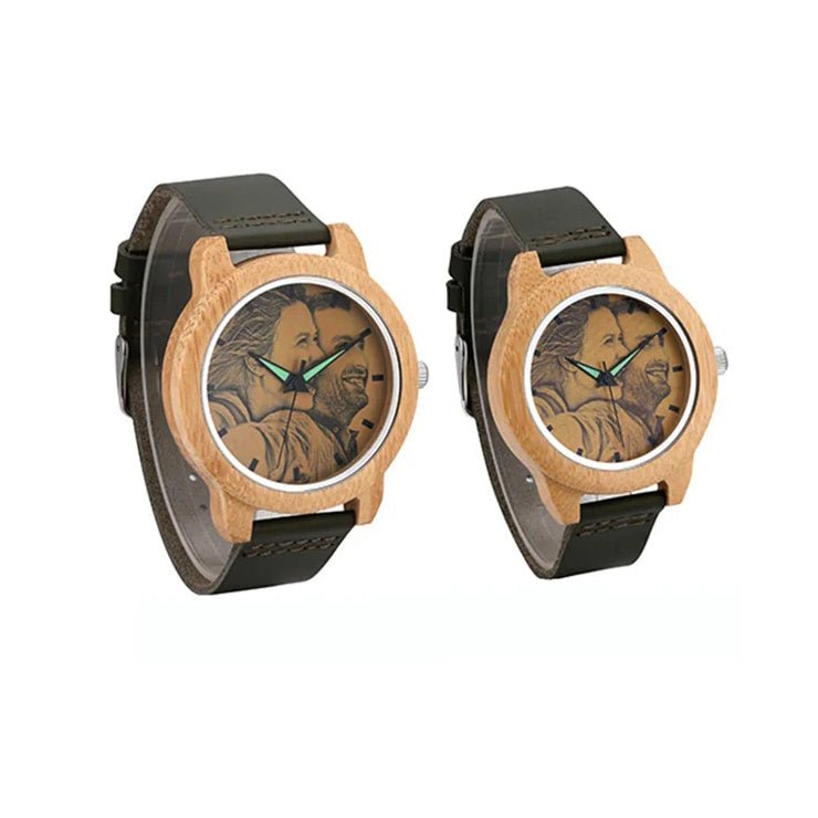 Photo Engraved Bamboo Watch - United Bracelets