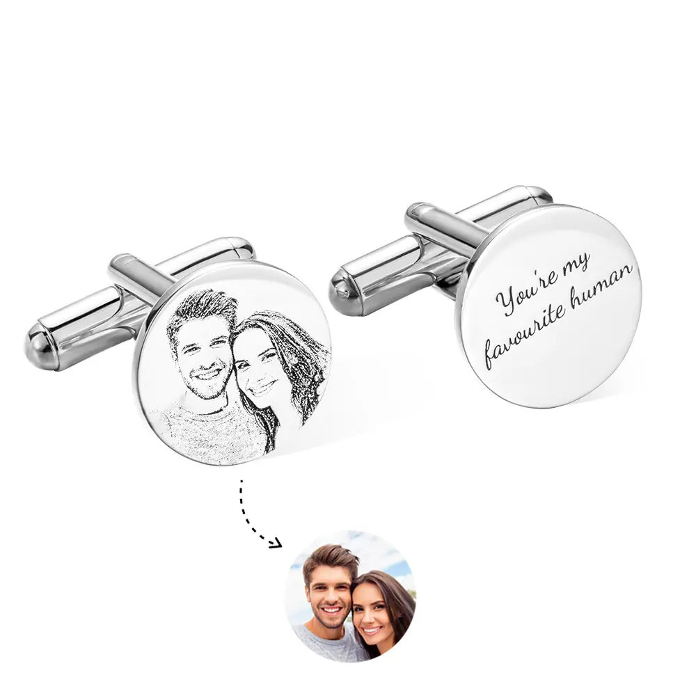 Photo Engraved Cufflinks - United Bracelets