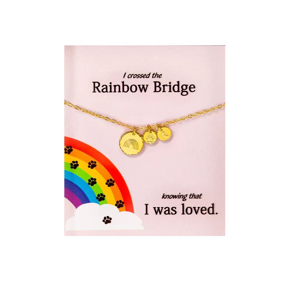 Rainbow Bridge Pet Memorial Disc Necklace - United Bracelets