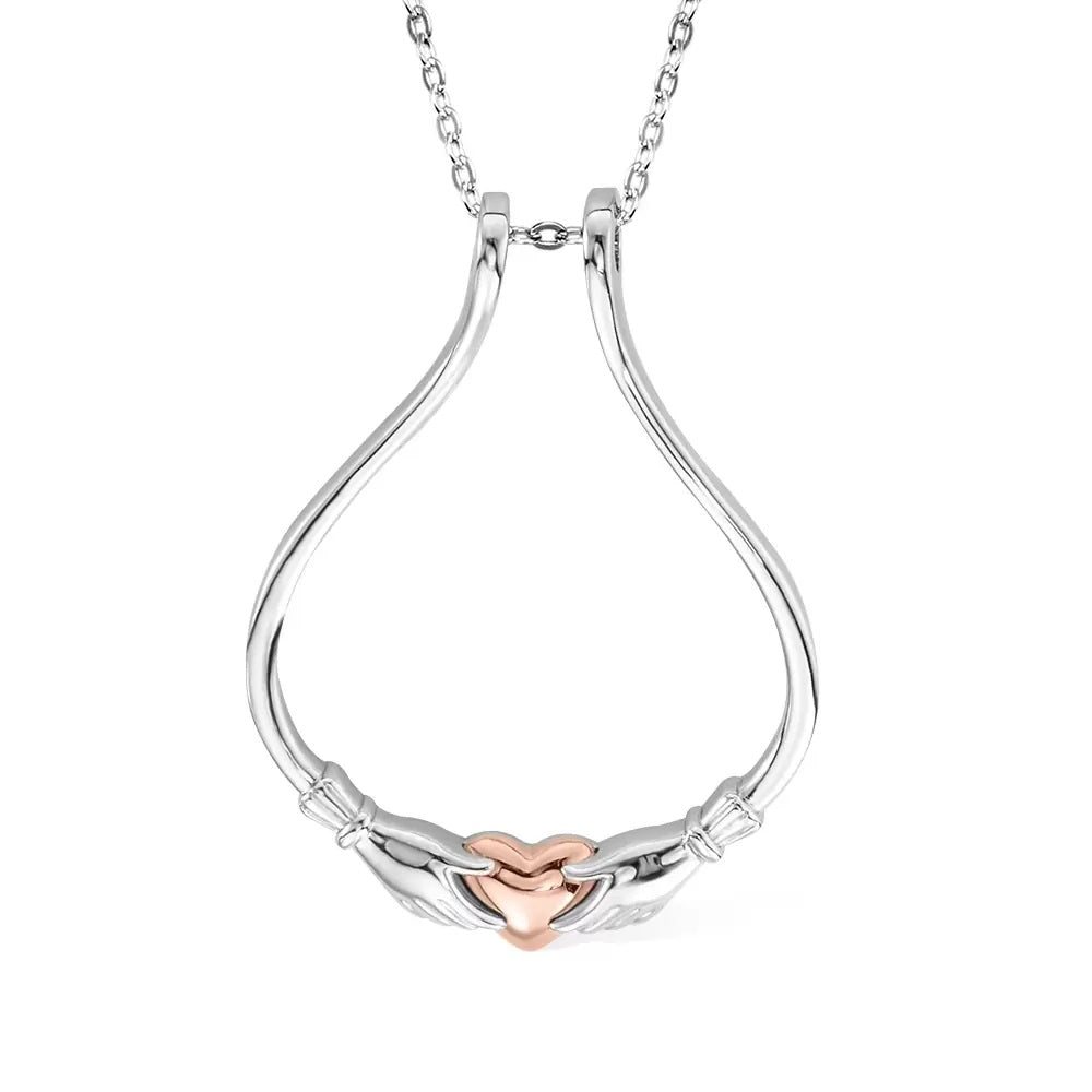 Ring Holder Necklace with Claddagh Heart Pendant - United Bracelets