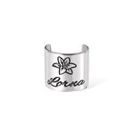 Stethoscope ID Tag with Engraved Birth Flower - United Bracelets