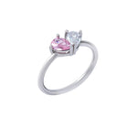 Toi et Moi Birthstone Heart Ring - United Bracelets