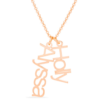 Vertical Name Necklace - United Bracelets